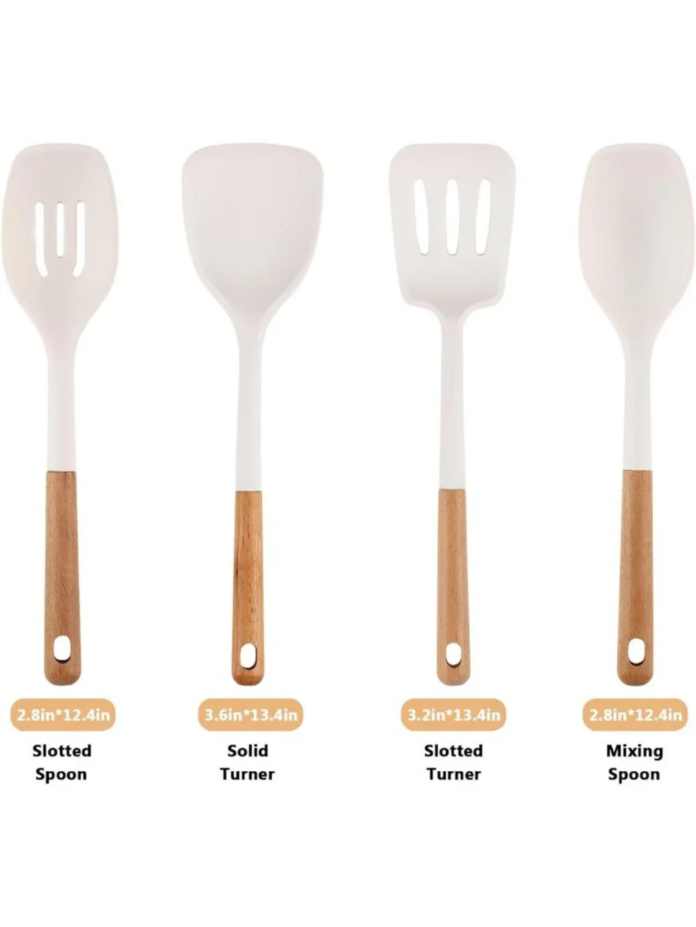 4-Piece Silicone Cooking Utensil Set - Non-Stick, Heat-Resistant, BPA-Free